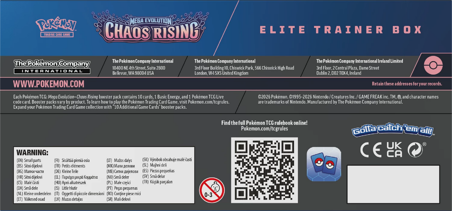 Pokémon: Chaos Rising – ME04 – Elite Trainer Box – EN