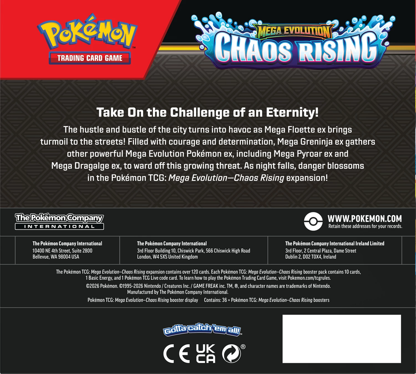 Pokémon: Chaos Rising – ME04 – Booster Display – EN