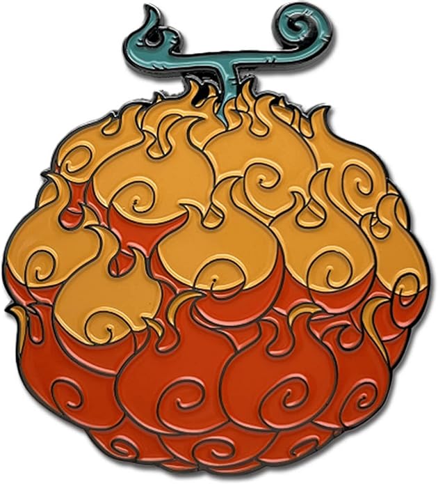 One Piece: Pin – Feuer-Frucht (Flame-Flame Fruit) – Metall