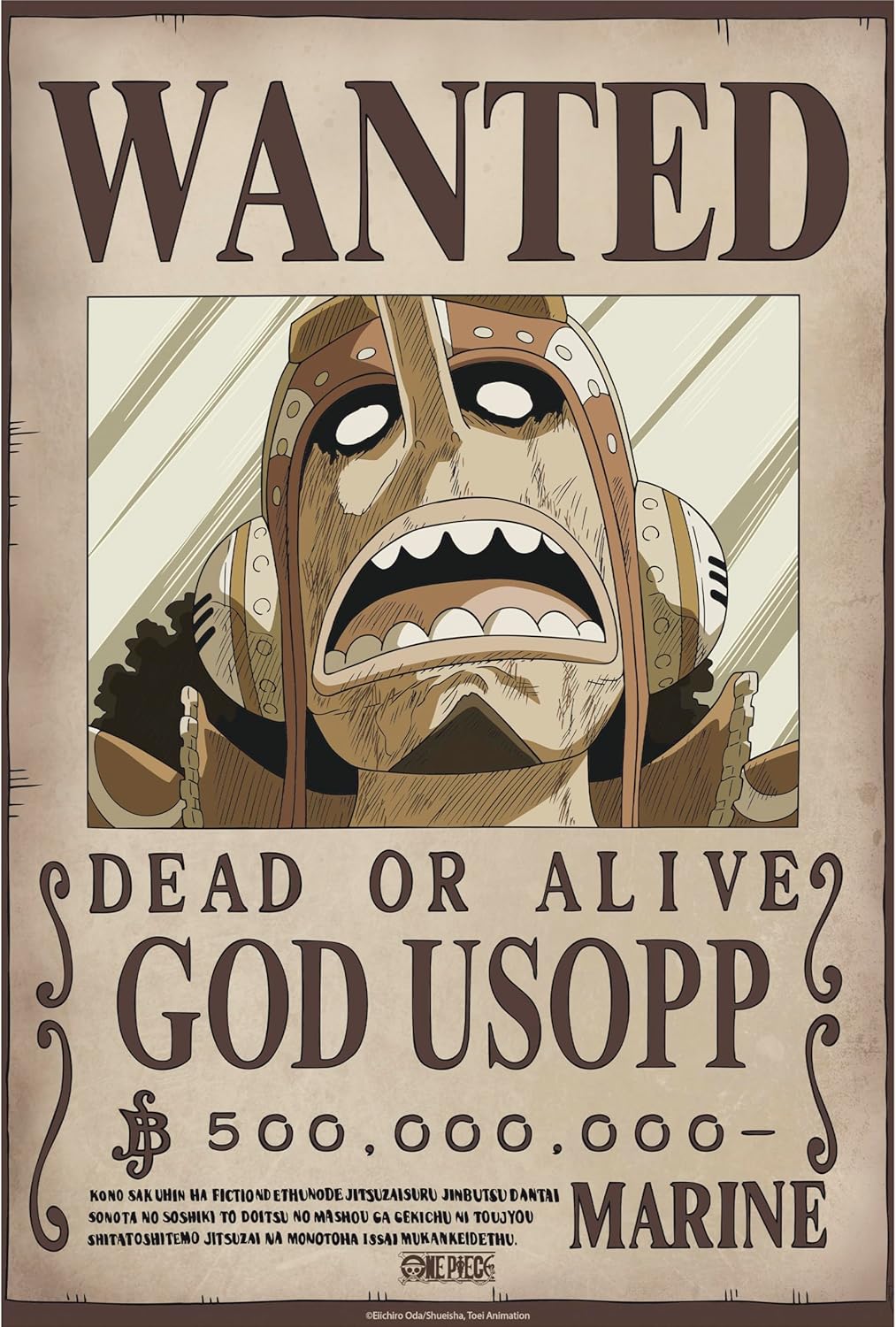 One Piece: Poster – Wanted Usopp (Wano, Chibi) – 52 × 38 cm