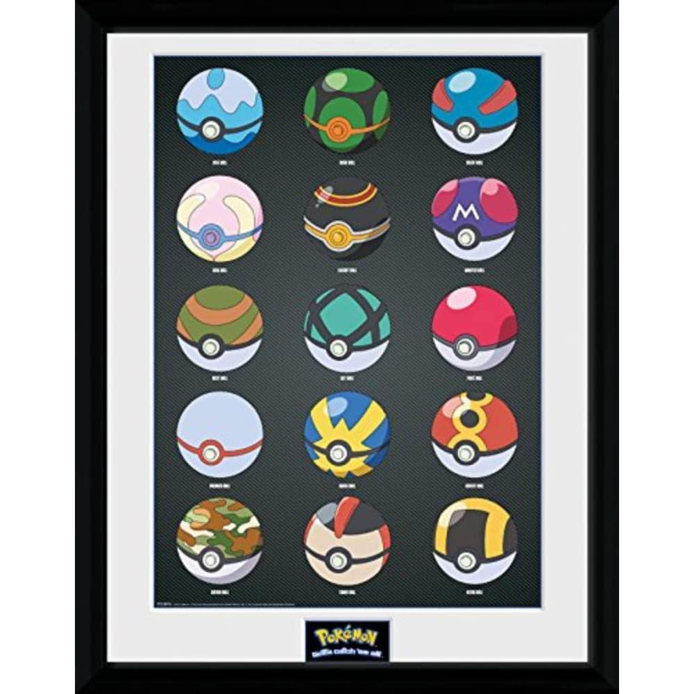 Pokémon: Pokeballs- 30x40cm - Rahmenbild