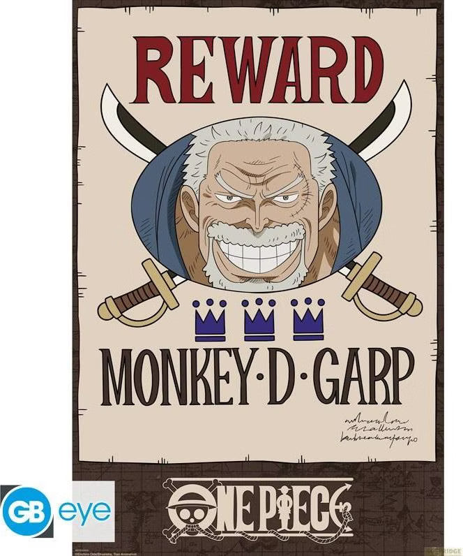 One Piece: Poster – Wanted Garp Cross Guild – 91,5 × 61 cm