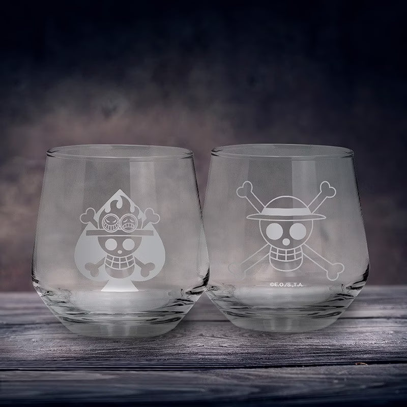 One Piece: Gläser-Set – Portgas D. Ace & Monkey D. Luffy