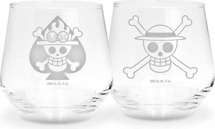 One Piece: Gläser-Set – Portgas D. Ace & Monkey D. Luffy