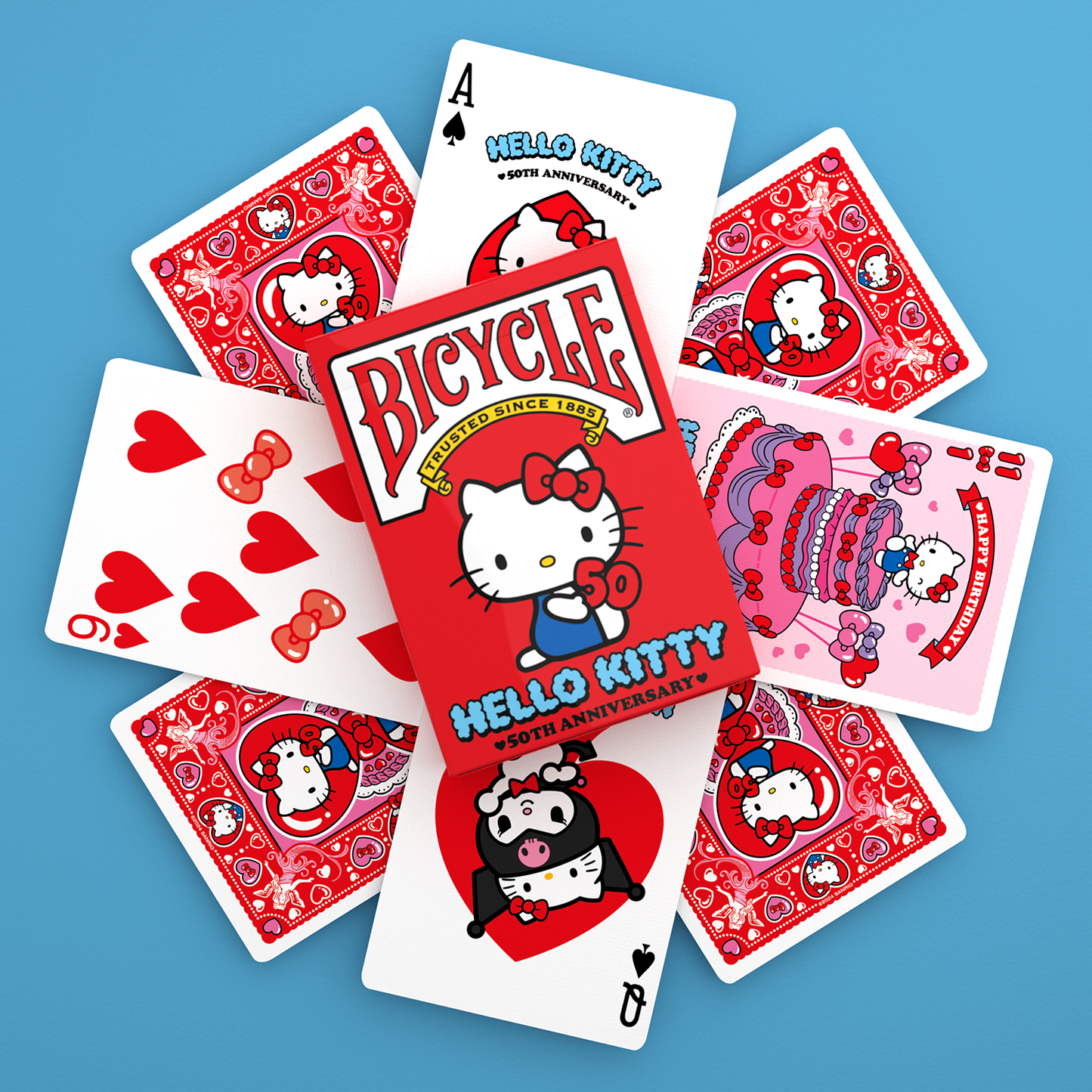 Bicycle: Hello Kitty - 50th Anniversary - Playing Cards