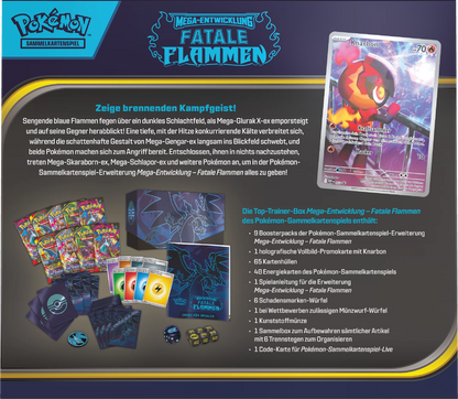 Pokémon: Fatale Flammen (ME02) – Top Trainer Box – DE