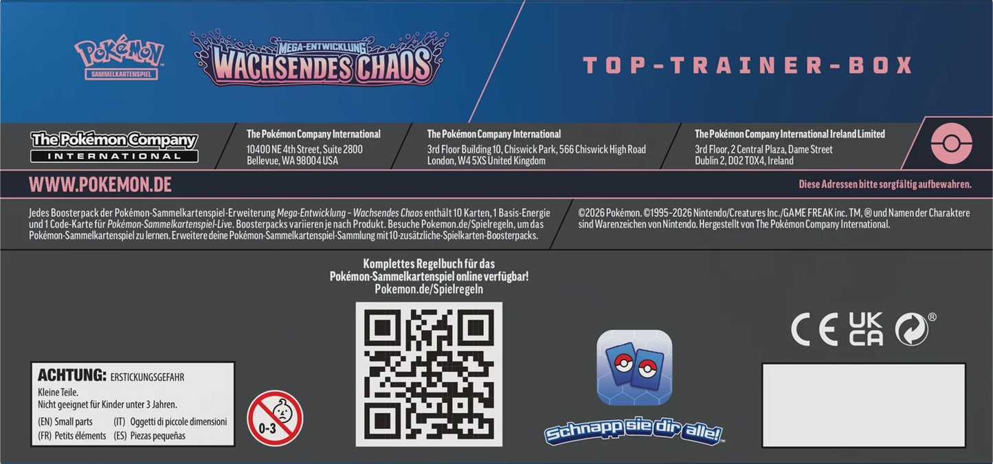 Pokémon: Wachsendes Chaos – ME04 – Elite Trainer Box – DE