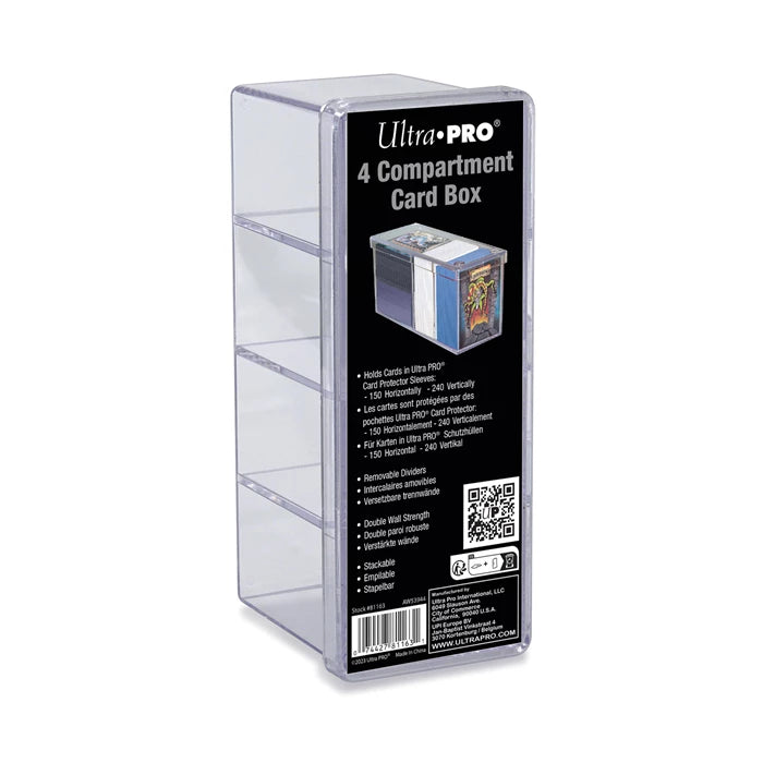 Ultra Pro: Aufbewahrungsbox – 4-Fächer – Transparent – 240 Karten