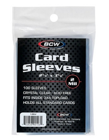 BCW: Card Sleeves - Clear - Classic Sleeves - Standard Size (100)