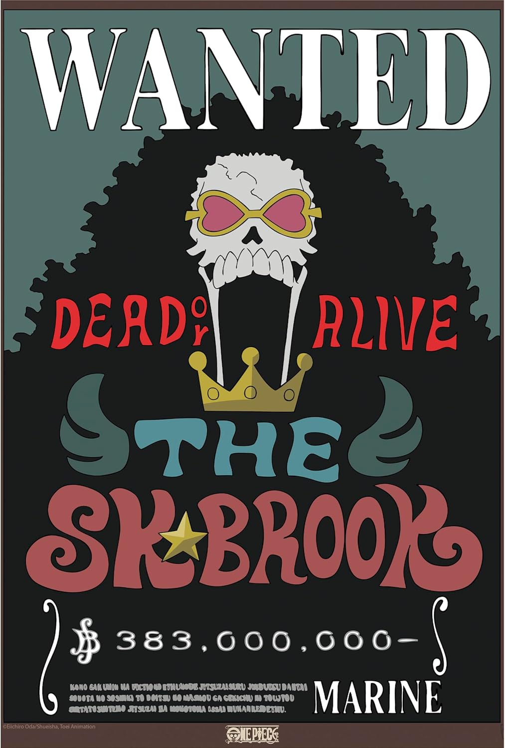 One Piece: Poster – Wanted Brook (Wano, Chibi) – 52 × 38 cm
