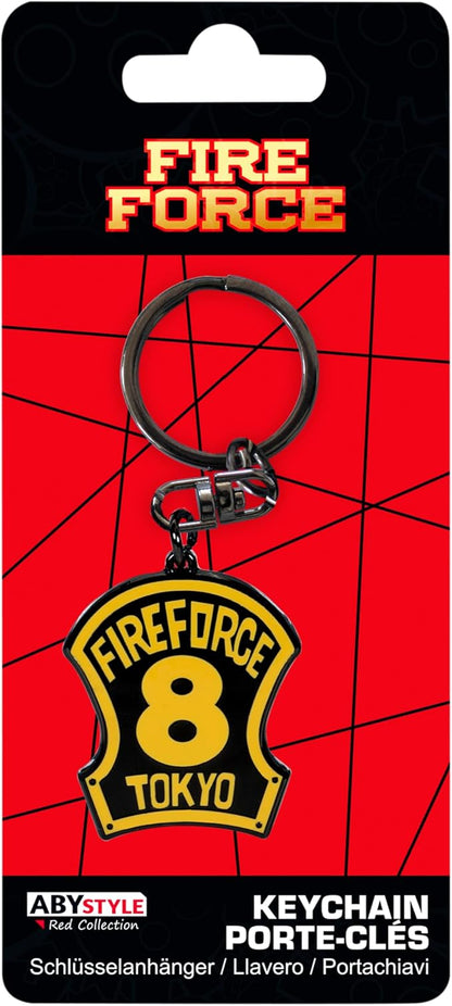 Fire Force: Schlüsselanhänger – Emblem Kompanie 8 – Metall