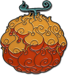 One Piece: Pin – Feuer-Frucht (Flame-Flame Fruit) – Metall