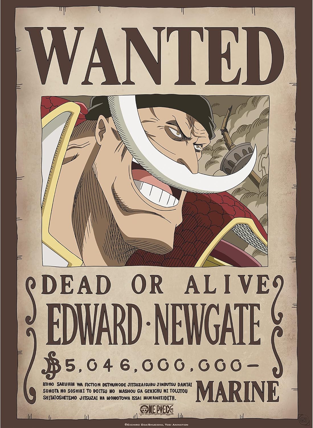One Piece: Poster – Wanted Whitebeard – 91,5 × 61 cm