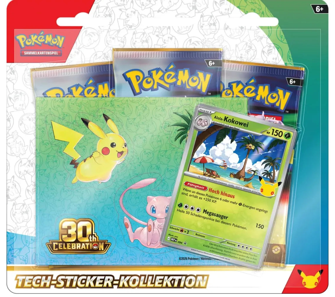 30 Jahre - Alola Kokowei Tech Sticker Kollektion