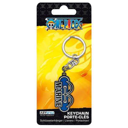 One Piece: Schlüsselanhänger – Marine-Logo – Metall