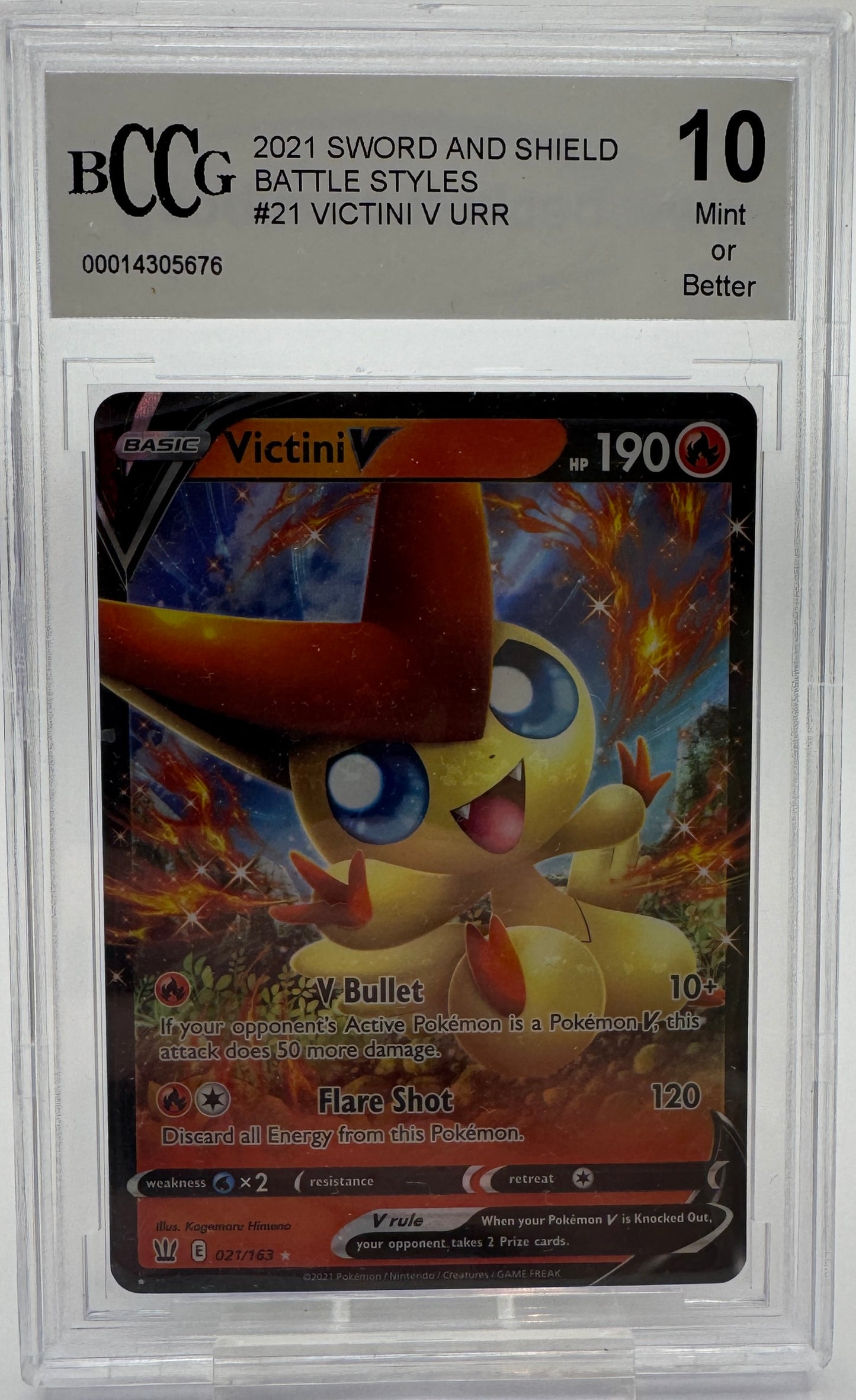 Graded Card: Victini V #021 (2021) - BCCG 10 - EN