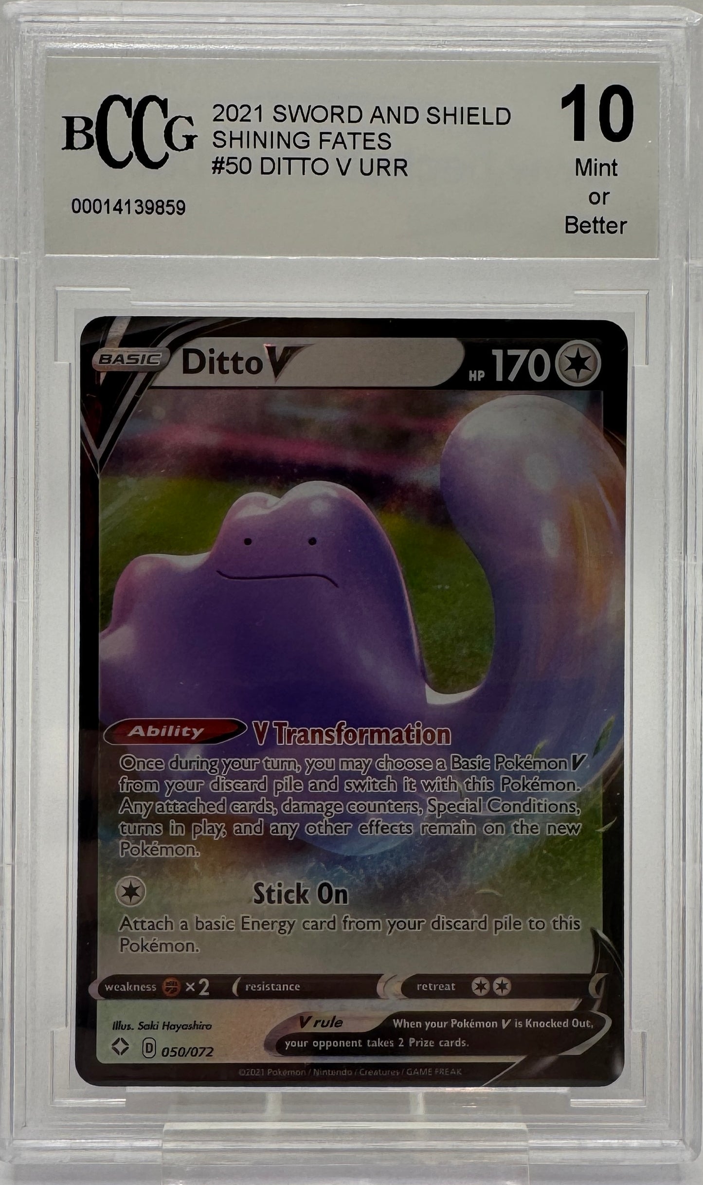 Graded Card: Ditto V #050 (2021) - BCCG 10 - EN