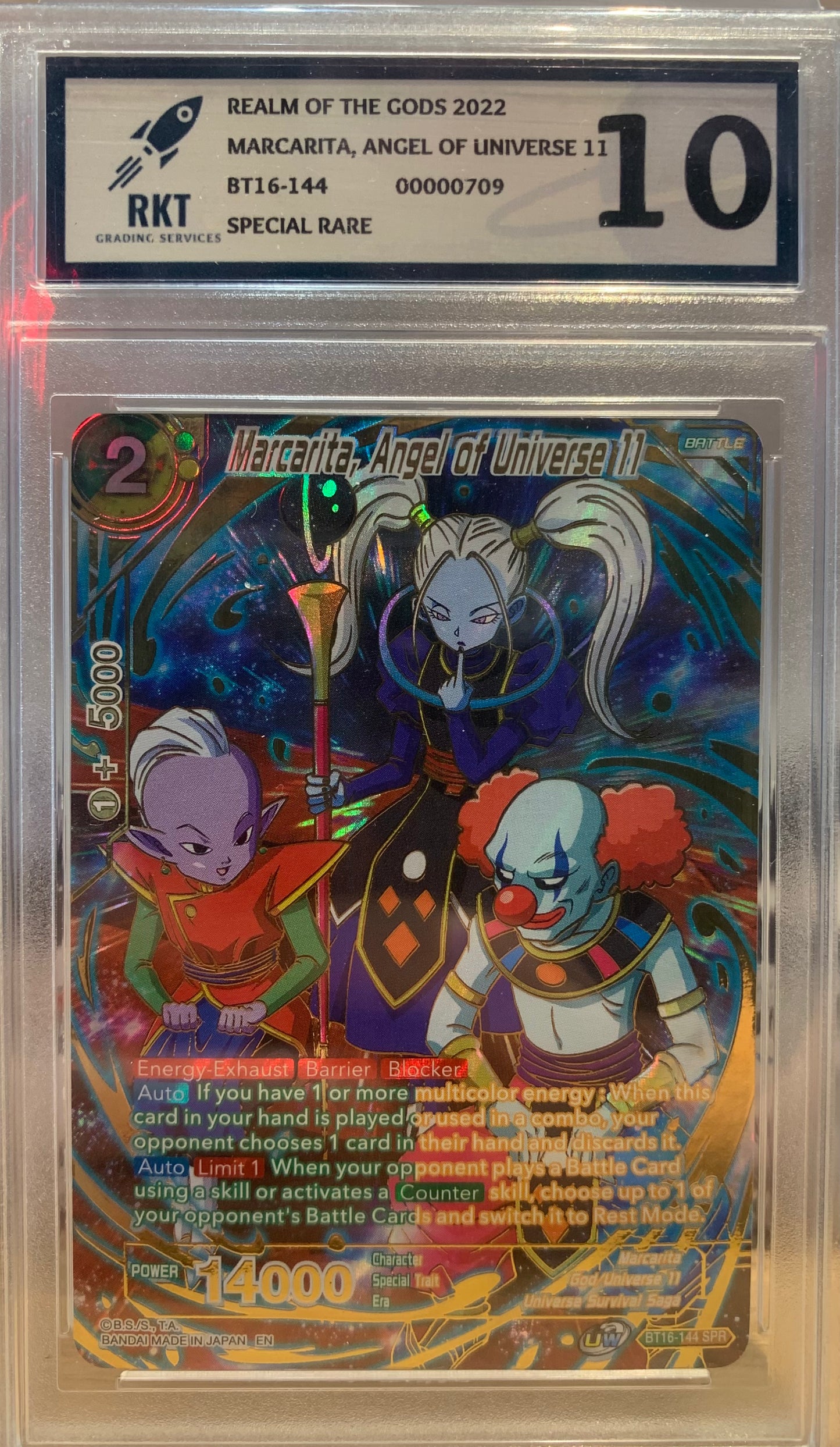 Graded Card: Marcarita, Angel of Universe 11 #BT16-144 Special Rare (2022) - RKT 10 - ENG