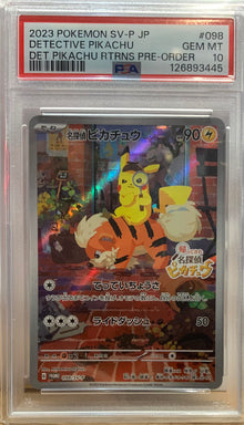 Graded Card: Detective Pikachu #098 (2023) - PSA 10 - JPN