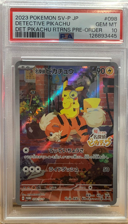Graded Card: Detective Pikachu #098 (2023) - PSA 10 - JPN