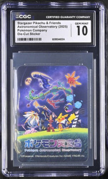 Graded Die-Cut Sticker: Stargazer Pikachu & Friends (2025) - CGC 10 - JPN