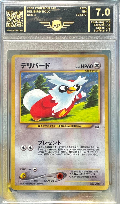 Graded Card: Delibird-Holo #225 (2000) - AP 7.0 - JPN