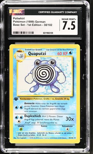 Graded Card: Poliwhirl #38 (1999) - CGC 7.5 - DE