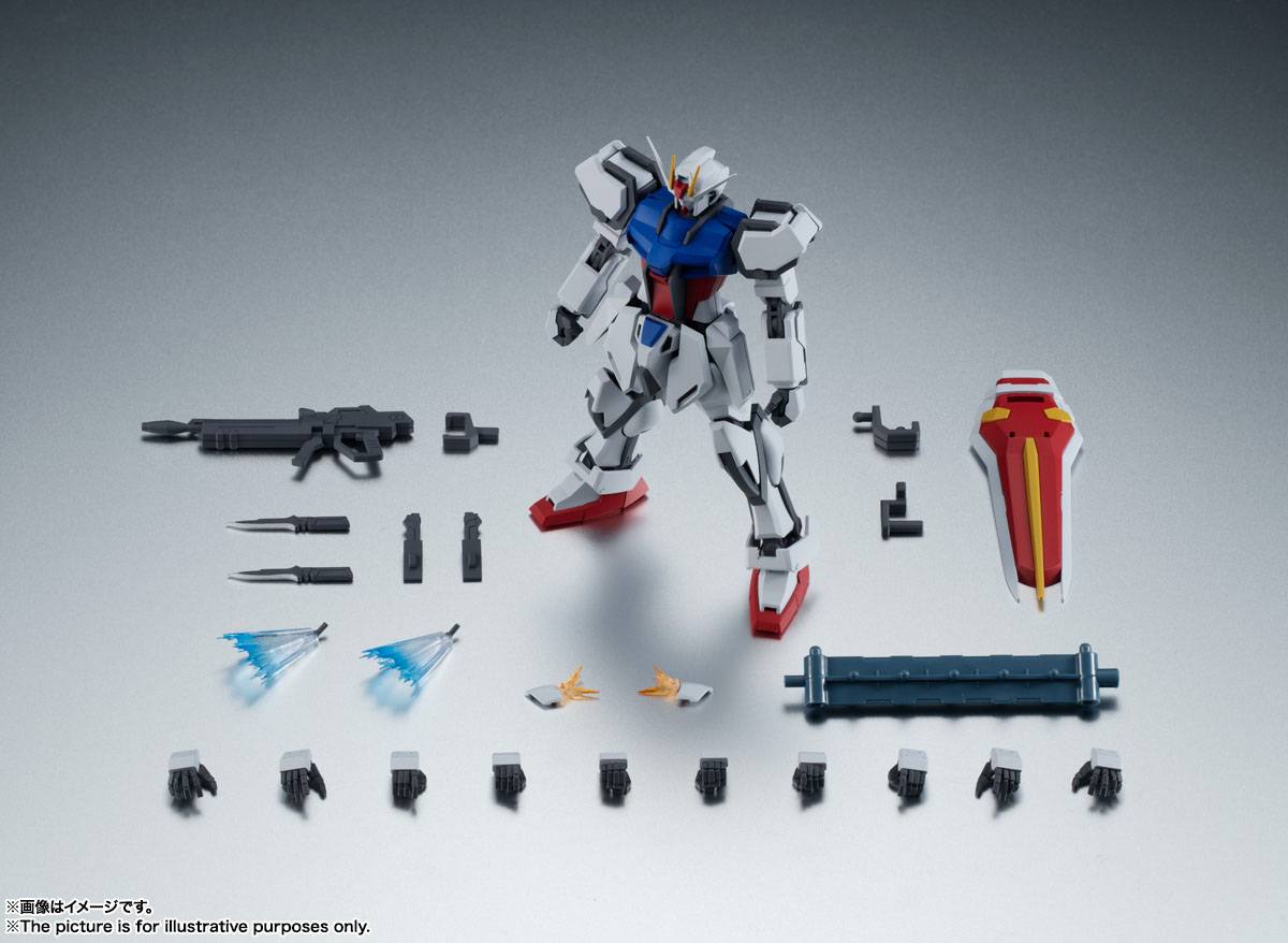 Mobile Suit Gundam Seed Robot Spirits Actionfigur GAT-X105 Strike Gundam
