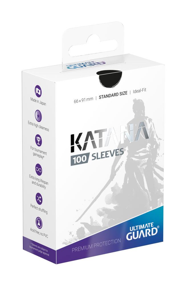 Ultimate Guard: Katana Sleeves – Standardgröße – 100 Stück – Schwarz