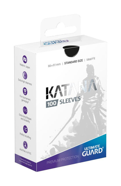 Ultimate Guard: Katana Sleeves – Standardgröße – 100 Stück – Schwarz