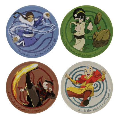 Avatar Der Herr der Elemente: Untersetzer - 4er-Pack
