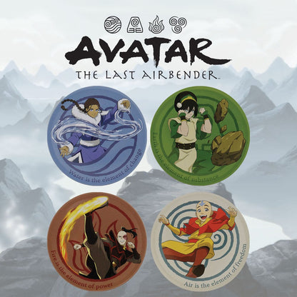 Avatar Der Herr der Elemente: Untersetzer - 4er-Pack