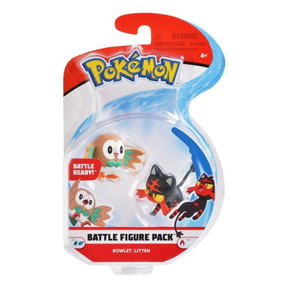 Pokémon Battle Figure Pack Minifiguren - Rowlet & Litten
