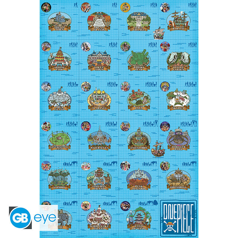 One Piece: Poster – Reise Journal – 91,5 × 61 cm