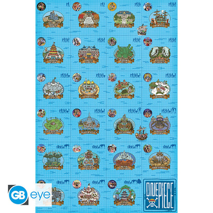 One Piece: Poster – Reise Journal – 91,5 × 61 cm