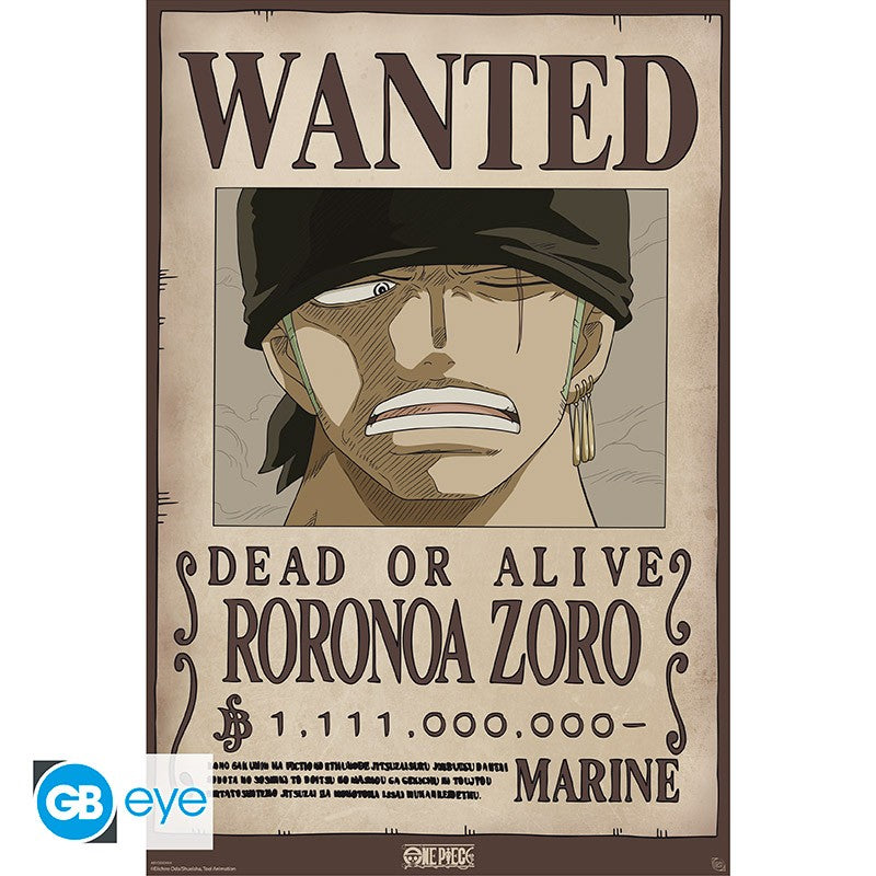 One Piece: Poster - Wanted Zoro Wano (91,5 x 61cm)