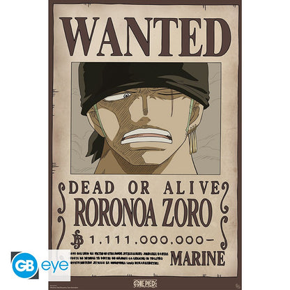 One Piece: Poster - Wanted Zoro Wano (91,5 x 61cm)