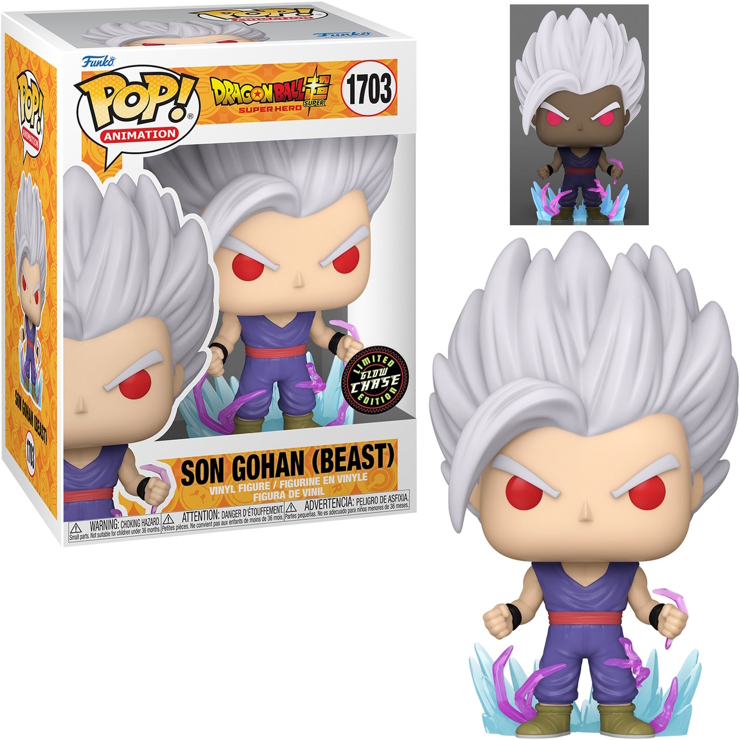 Dragon Ball Super: Vinyl Figur – Son Gohan (Beast) – Glow Chase Edition – Funko POP! – 9 cm