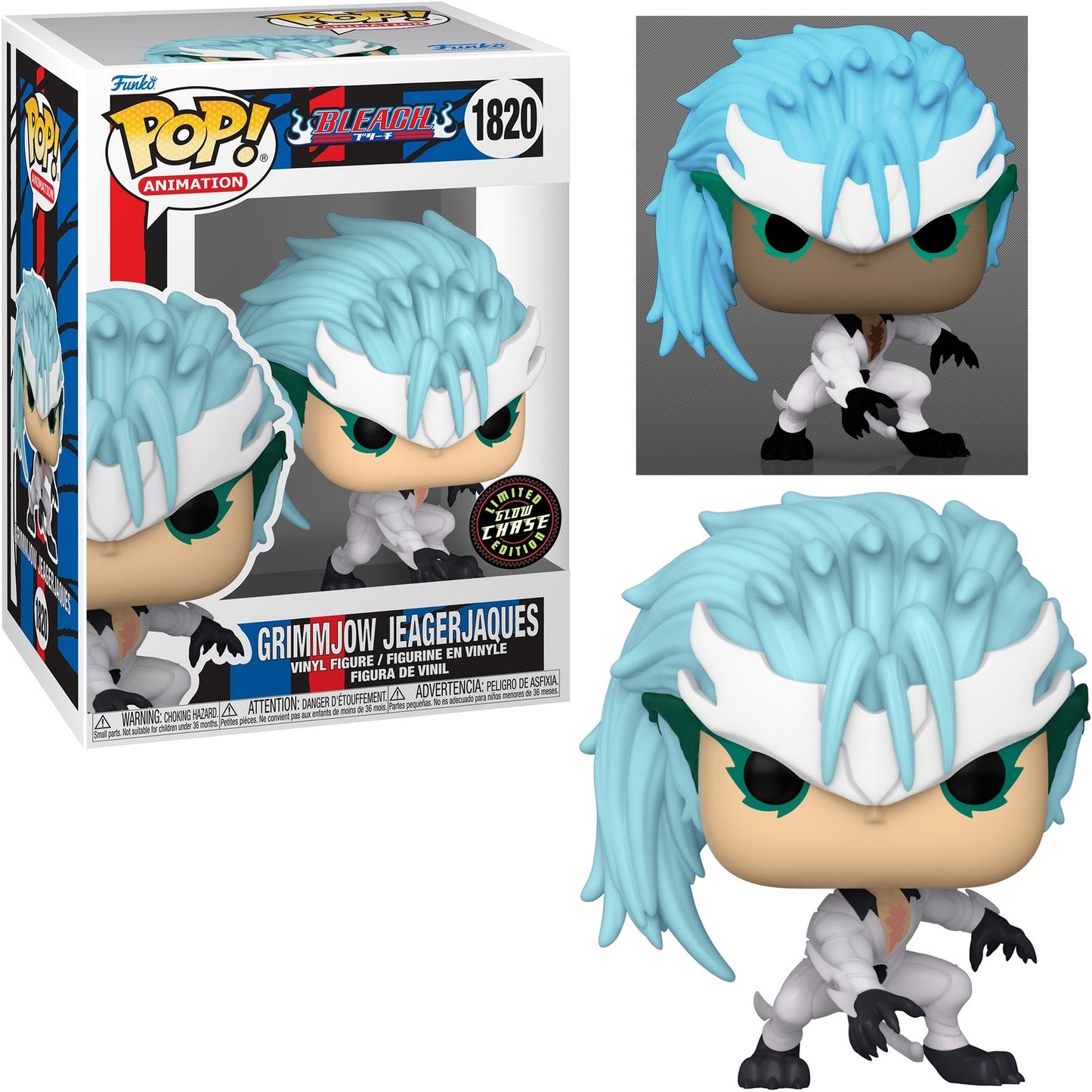 Bleach: Vinyl Figur – Grimmjow Jeagerjaques – Glow Chase Edition – Funko POP! – 9 cm