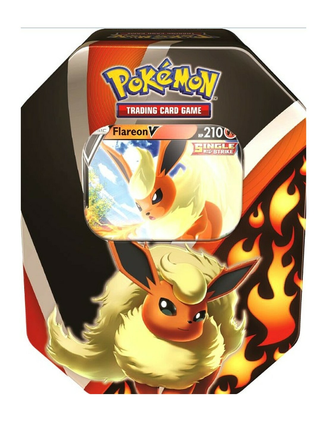 Pokémon: Fall 2021 Flareon V Tin – Eevee Evolutions – Set – EN