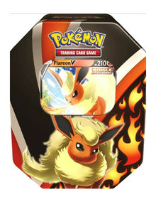 Pokémon: Fall 2021 Flareon V Tin – Eevee Evolutions – Set – EN
