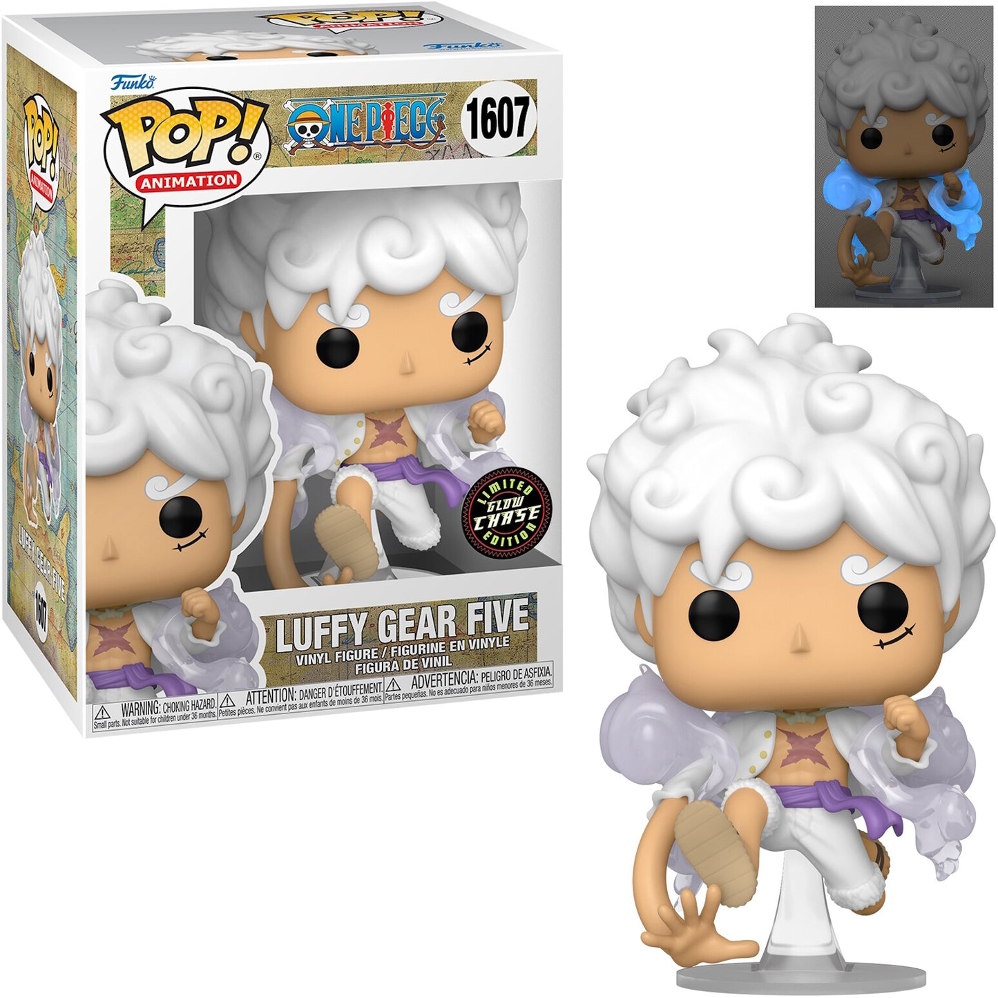 One Piece: Vinyl Figur – Luffy Gear Five – Glow Chase Edition – Funko POP! – 9 cm