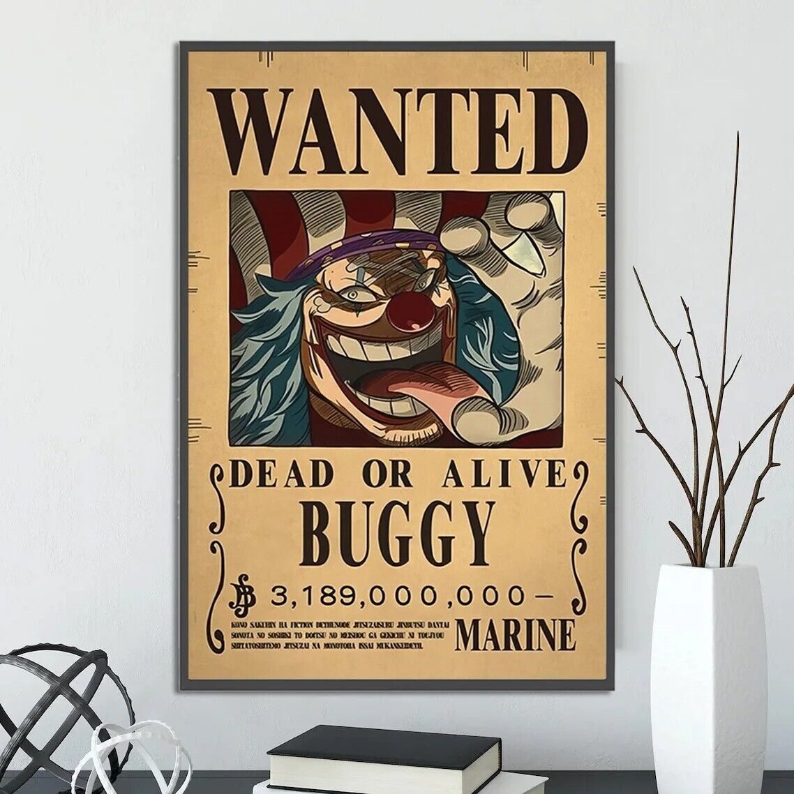 One Piece: Poster – Wanted Buggy (Wano, Chibi) – 52 × 38 cm