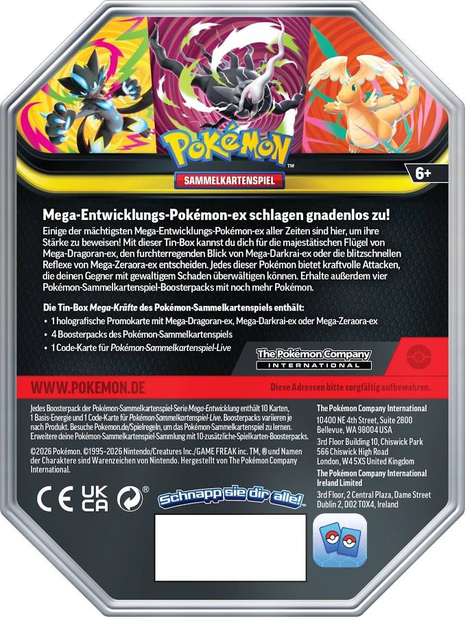 Mega Zeraora ex - Tin