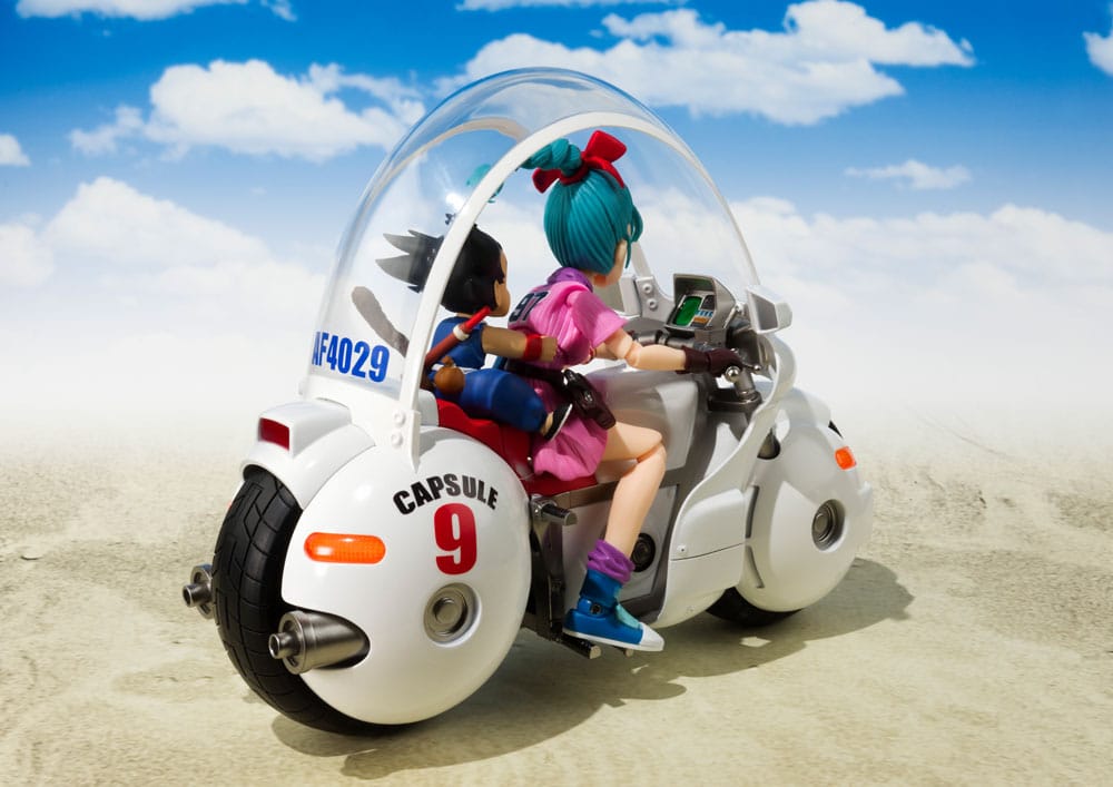 Dragon Ball: Bulma's Motorcycle Hoipoi Capsule No. 9 – S.H.Figuarts Fahrzeug mit Figur – 17 cm