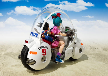 Dragon Ball: Bulma's Motorcycle Hoipoi Capsule No. 9 – S.H.Figuarts Fahrzeug mit Figur – 17 cm