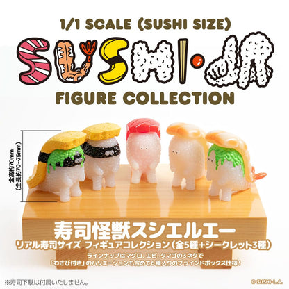 Sushi Monster: Original Character Minifiguren -  1/1 Real Sushi Size -  7 cm