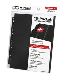 Ultimate Guard: 18-Pocket Pages Side-Loading - Schwarz - 10 Seiten
