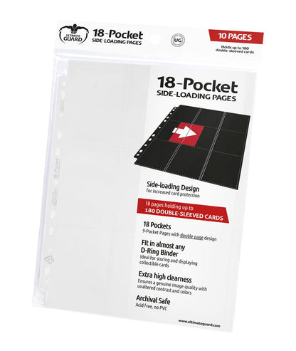 Ultimate Guard: 18-Pocket Pages Side-Loading - Weiss - 10 Seiten