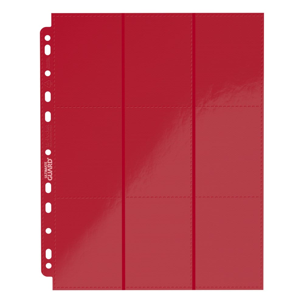 Ultimate Guard: 18-Pocket Pages - Side-Loading - Rot (10)